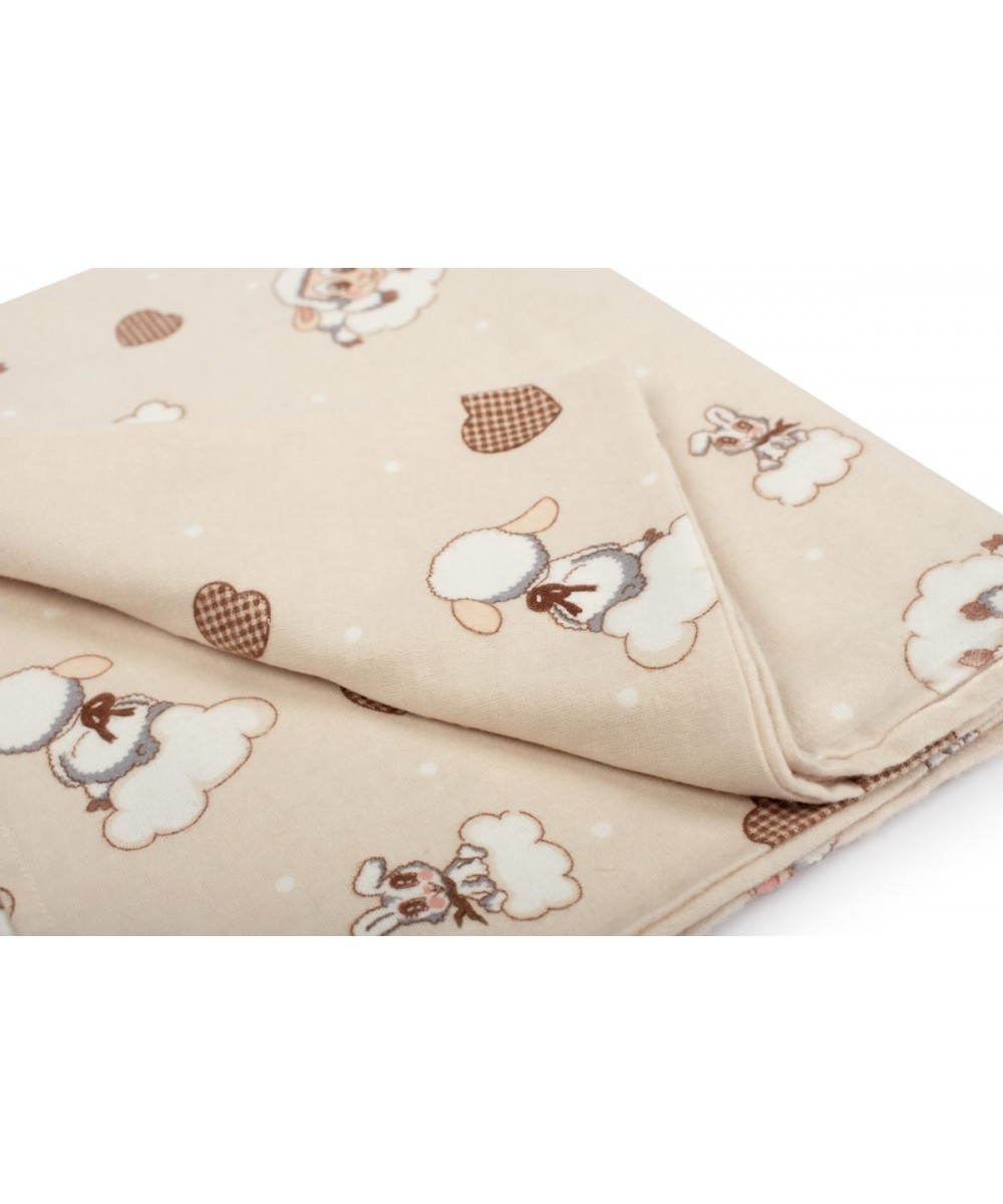 FLANNEL DIAPER bebe Lamb 07 80X80 Beige Flannel cotton 100%