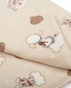 FLANNEL DIAPER bebe Lamb 07 80X80 Beige Flannel cotton 100%