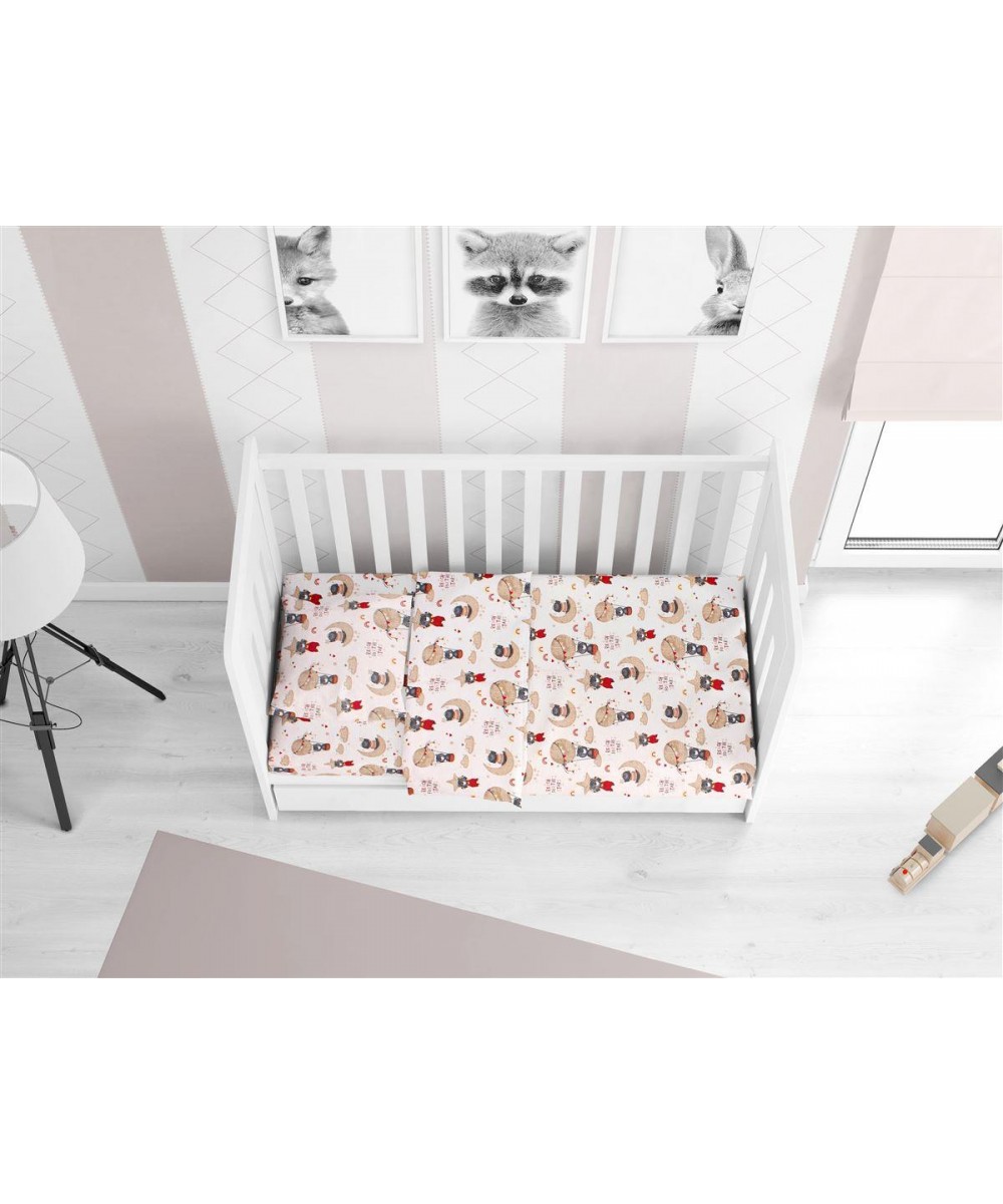 ΚΑΤΩΣΕΝΤΟΝΟ ΜΕ ΛΑΣΤΙΧΟ bebe Reach the stars 190 0,70X1,40X0,15 Beige Cotton 100%