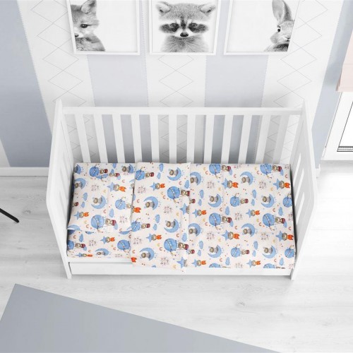 ΚΑΤΩΣΕΝΤΟΝΟ ΜΕ ΛΑΣΤΙΧΟ bebe Reach the stars 191 0,70X1,40X0,15 Sky blue Cotton 100% 