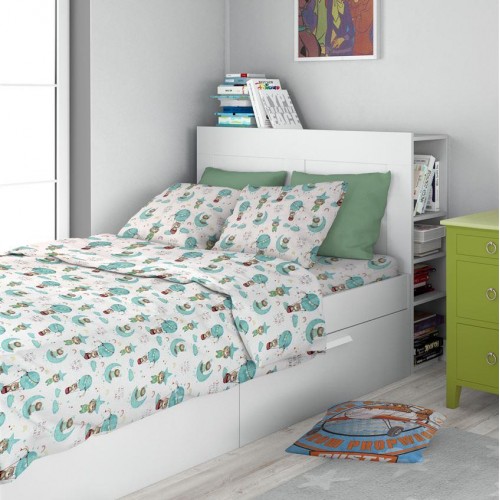 DUVET CASE kids Reach the stars 192 160X240 Green Cotton 100% 