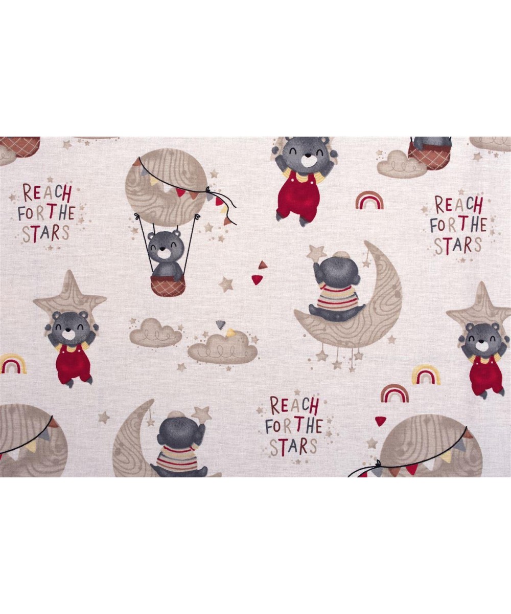 Crib sheet bebe Reach the stars 190 80X110 Beige Cotton 100%