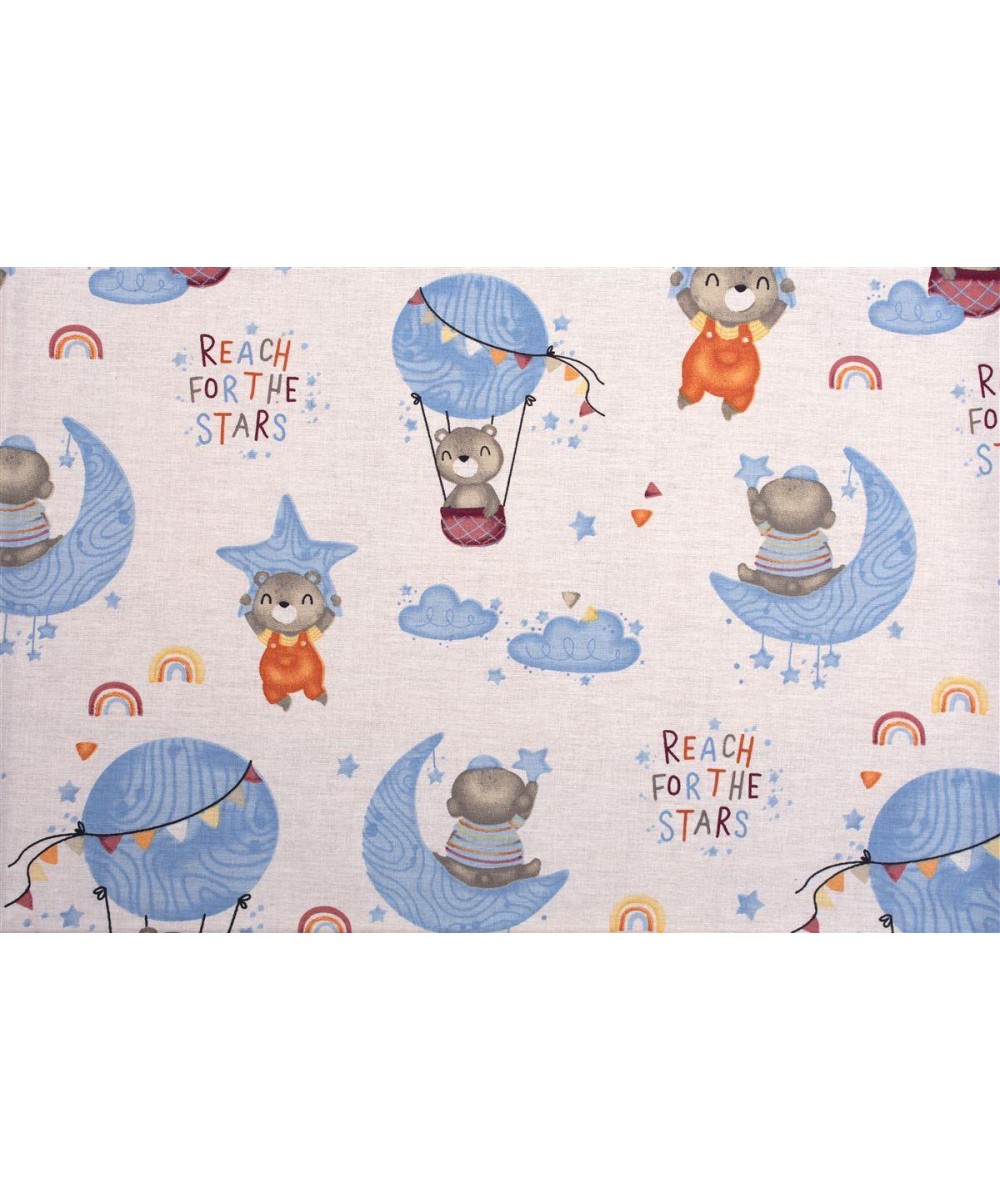 Crib sheet bebe Reach the stars 191 80X110 Sky blue Cotton 100%