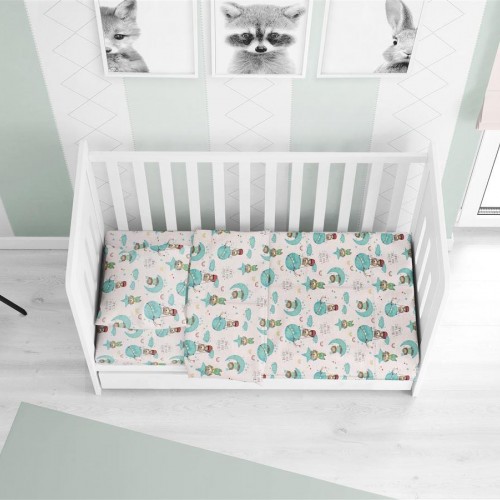 PRINTED SHEETS SET 3 pcs bebe Reach the stars 192 120X160 Green Cotton 100% 