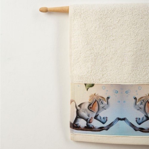 TOWEL WITH DIGITAL PRINT SET 2 pcs bebe Dumbo 97 30X50,70X140 BLACK Cotton 100% 