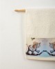 TOWEL WITH DIGITAL PRINT SET 2 pcs bebe Dumbo 97 30X50,70X140 BLACK Cotton 100%