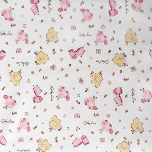 ΠΑΝΑ ΧΑΣΕΣ bebe Elephant 172 80X80 Pink Cotton 100% 