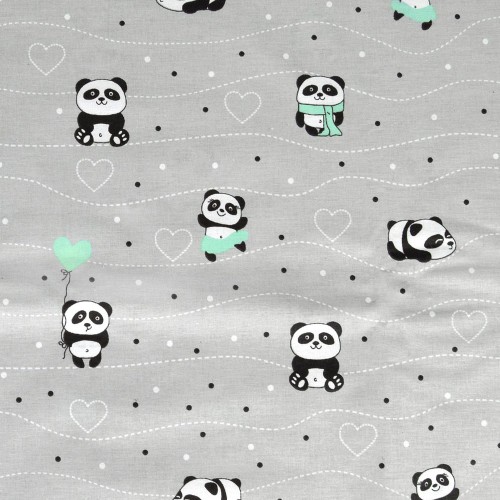 ΠΑΝΑ ΧΑΣΕΣ bebe PANDA 112 80Χ80 Grey-Green Cotton 100% 