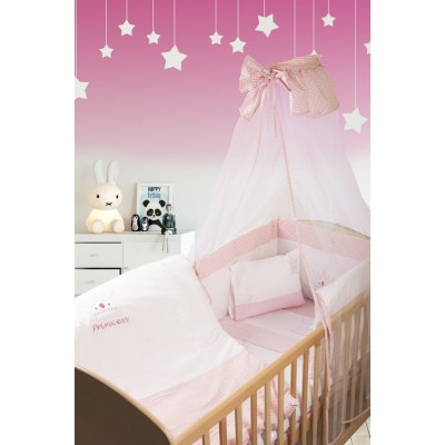 ΠΑΝΤΑ bebe PRINCESS 33 0,40X1,92 ΛΕΥΚΟ/ΡΟΖ Cotton 100% 