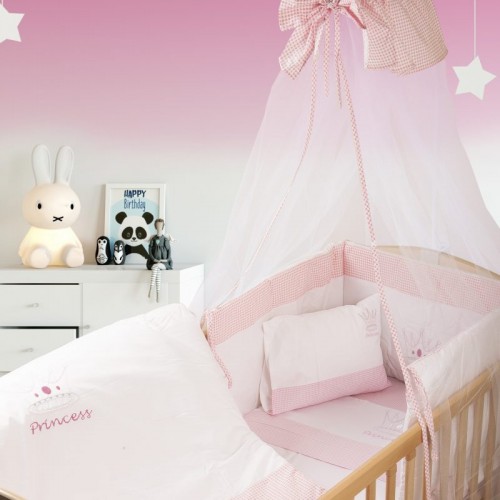 ΠΑΝΤΑ bebe PRINCESS 33 0,40X1,92 ΛΕΥΚΟ/ΡΟΖ Cotton 100% 