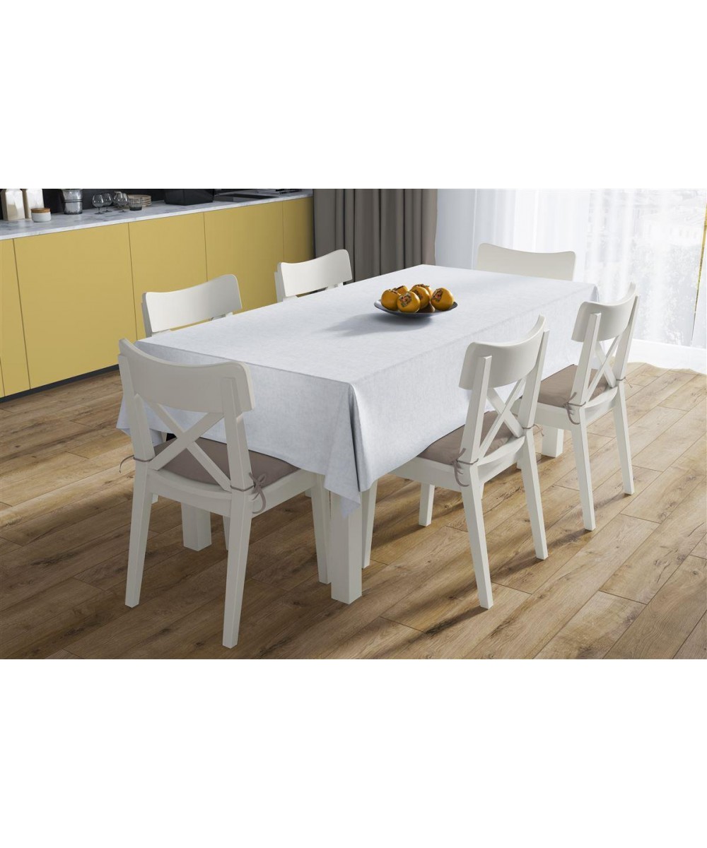 POLISHED TABLECLOTH 140X180 Panama White Cott/Pol 70/30