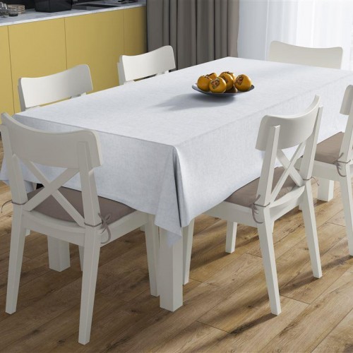 POLISHED TABLECLOTH 140X180 Panama White Cott/Pol 70/30