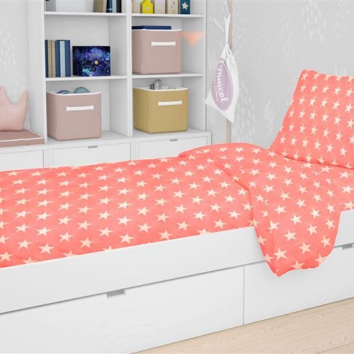 DUVET COVER kids Star 34 160X240 Coral Cotton 100% 