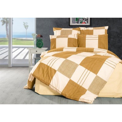 DUVET CASE EMPRIME Kirki 437 160X240 Golden Beige Cott/Pol 70/30