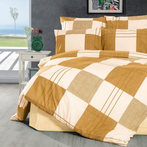 DUVET CASE EMPRIME Kirki 437 160X240 Golden Beige Cott/Pol 70/30