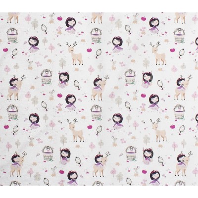 ΠΑΝΑ ΧΑΣΕΣ bebe Lily & Deer 179 80X80 White-Pink Cotton 100% 