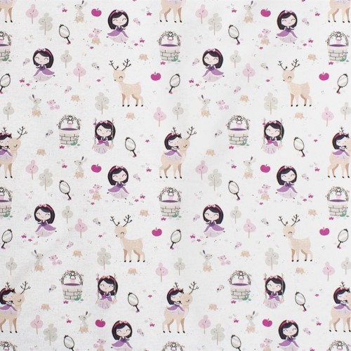 ΠΑΝΑ ΧΑΣΕΣ bebe Lily & Deer 179 80X80 White-Pink Cotton 100% 