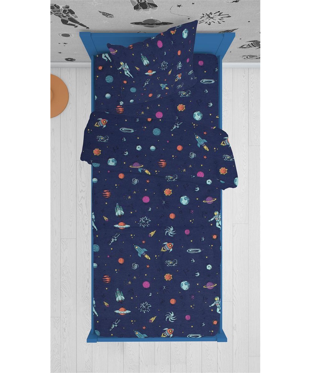 ΠΑΠΛΩΜΑΤΟΘΗΚΗ ΕΜΠΡΙΜΕ kids Space 189 160X240 Blue Cotton 100% 