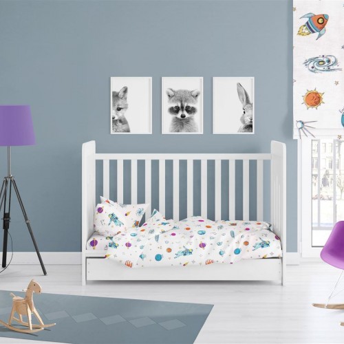 ΣΕΝΤΟΝΙΑ ΕΜΠΡΙΜΕ ΣΕΤ 3 τεμ bebe Space 188 120X160 White Cotton 100% 