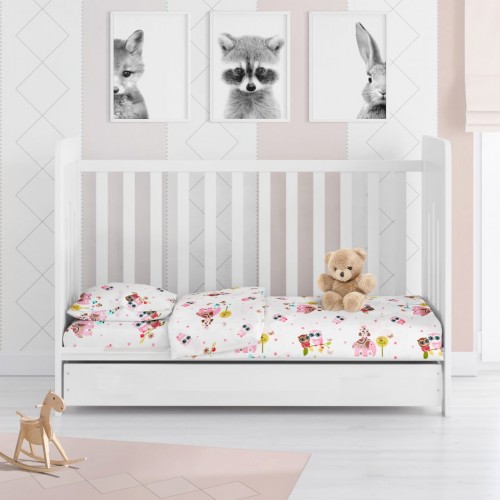 ΠΑΠΛΩΜΑ ΕΜΠΡΙΜΕ bebe Κουκουβάγια 45 120X160 Cotton 100% 