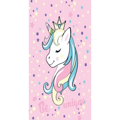 ΠΕΤΣΕΤΑ ΘΑΛΑΣΣΗΣ ΒΕΛΟΥΤΕ kids Unicorn 22 70X140 Digital Print 100%  Cotton