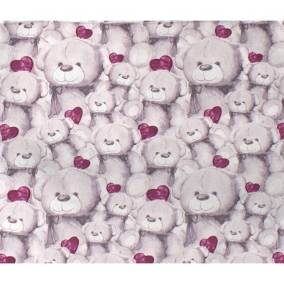 ΠΑΝΑ ΧΑΣΕ bebe Teddy Bear 536 80X80 Purple 100%  Cotton