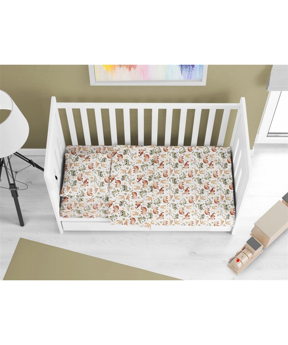 ΠΑΠΛΩΜΑΤΟΘΗΚΗ ΕΜΠΡΙΜΕ bebe Dinosaur 515 120X160 Beige 100%  Cotton