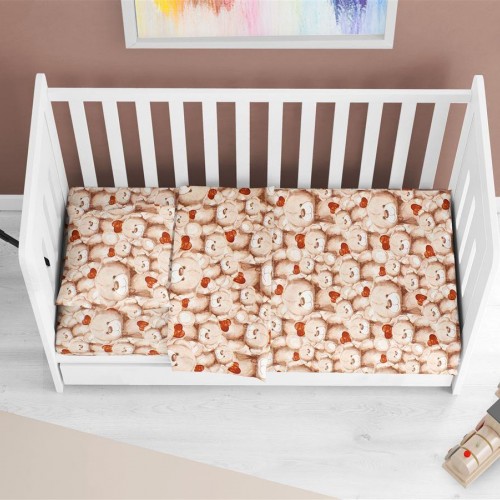 ΠΑΠΛΩΜΑΤΟΘΗΚΗ ΕΜΠΡΙΜΕ bebe Teddy Bear 535 120X160 Beige Cotton 100% 