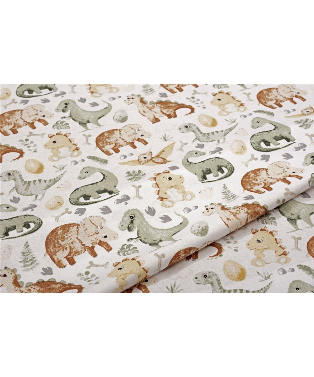 ΣΕΝΤΟΝΙΑ ΕΜΠΡΙΜΕ ΣΕΤ 2 τεμ kids Dinosaur 515 160X240 Beige 100%  Cotton