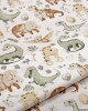 ΣΕΝΤΟΝΙΑ ΕΜΠΡΙΜΕ ΣΕΤ 2 τεμ kids Dinosaur 515 160X240 Beige 100%  Cotton