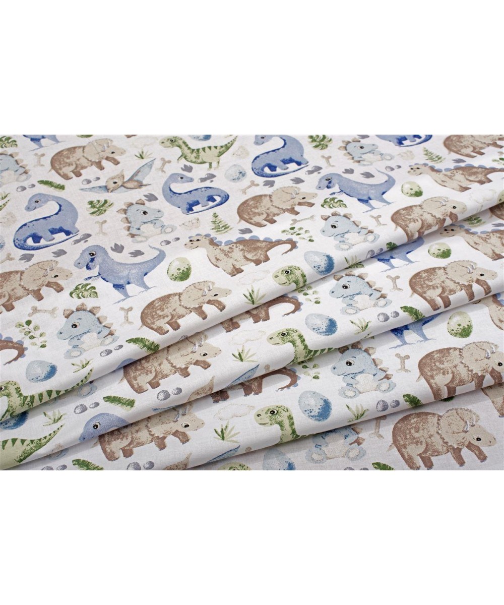 ΣΕΝΤΟΝΙΑ ΕΜΠΡΙΜΕ ΣΕΤ 3 τεμ bebe Dinosaur 517 120X160 Sky Blue 100%  Cotton