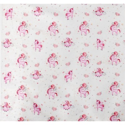 ΠΑΝΑ ΧΑΣΕ bebe Unicorn 208 80X80 White-Pink Cotton 100% 