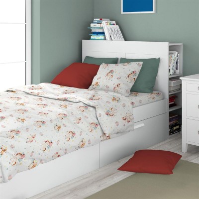 ΠΑΠΛΩΜΑΤΟΘΗΚΗ ΕΜΠΡΙΜΕ kids Unicorn 209 160X240 White-Salmon Cotton 100% 