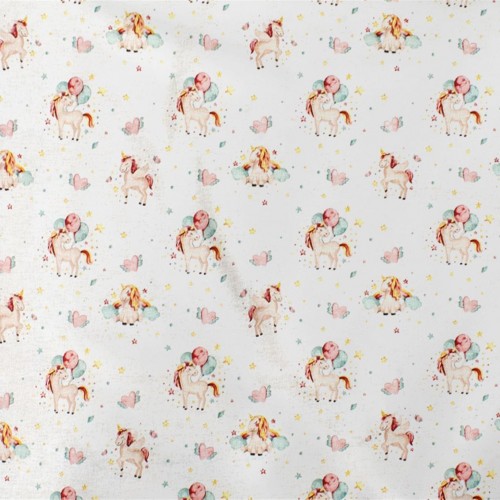 ΣΕΝΤΟΝΑΚΙ ΛΙΚΝΟΥ bebe Unicorn 209 80X110 White-Salmon Cotton 100% 