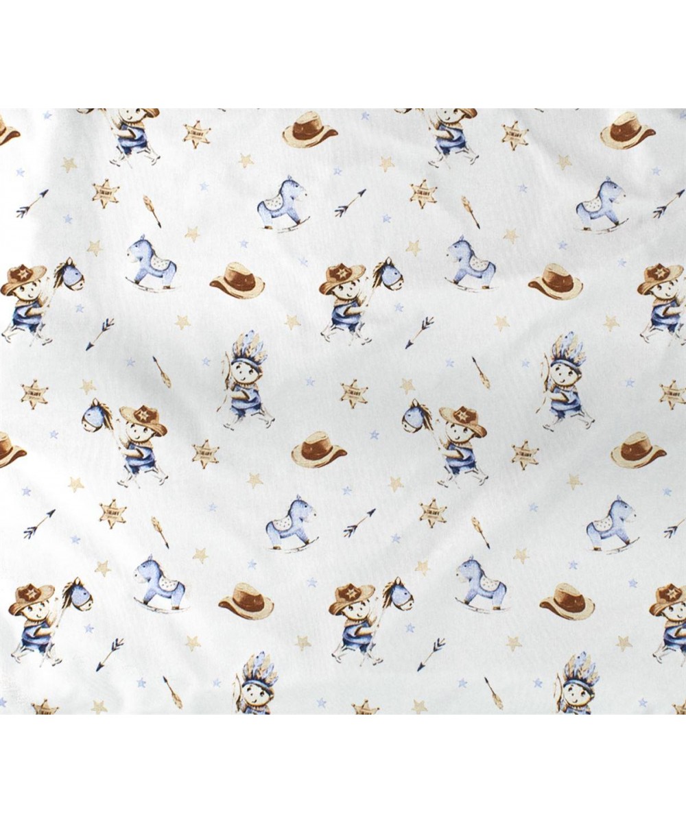 ΣΕΝΤΟΝΑΚΙ ΛΙΚΝΟΥ bebe Wild West 540 80X110 Sky Blue Cotton 100% 