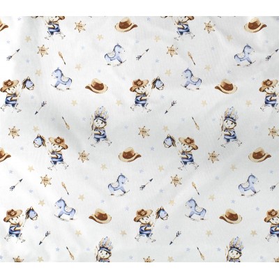 ΣΕΝΤΟΝΑΚΙ ΛΙΚΝΟΥ bebe Wild West 540 80X110 Sky Blue Cotton 100% 