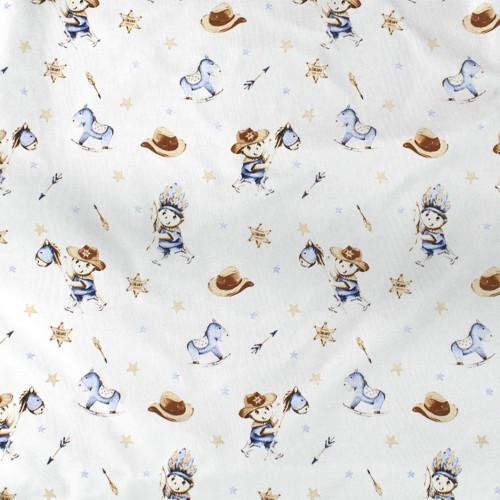 ΣΕΝΤΟΝΑΚΙ ΛΙΚΝΟΥ bebe Wild West 540 80X110 Sky Blue Cotton 100% 