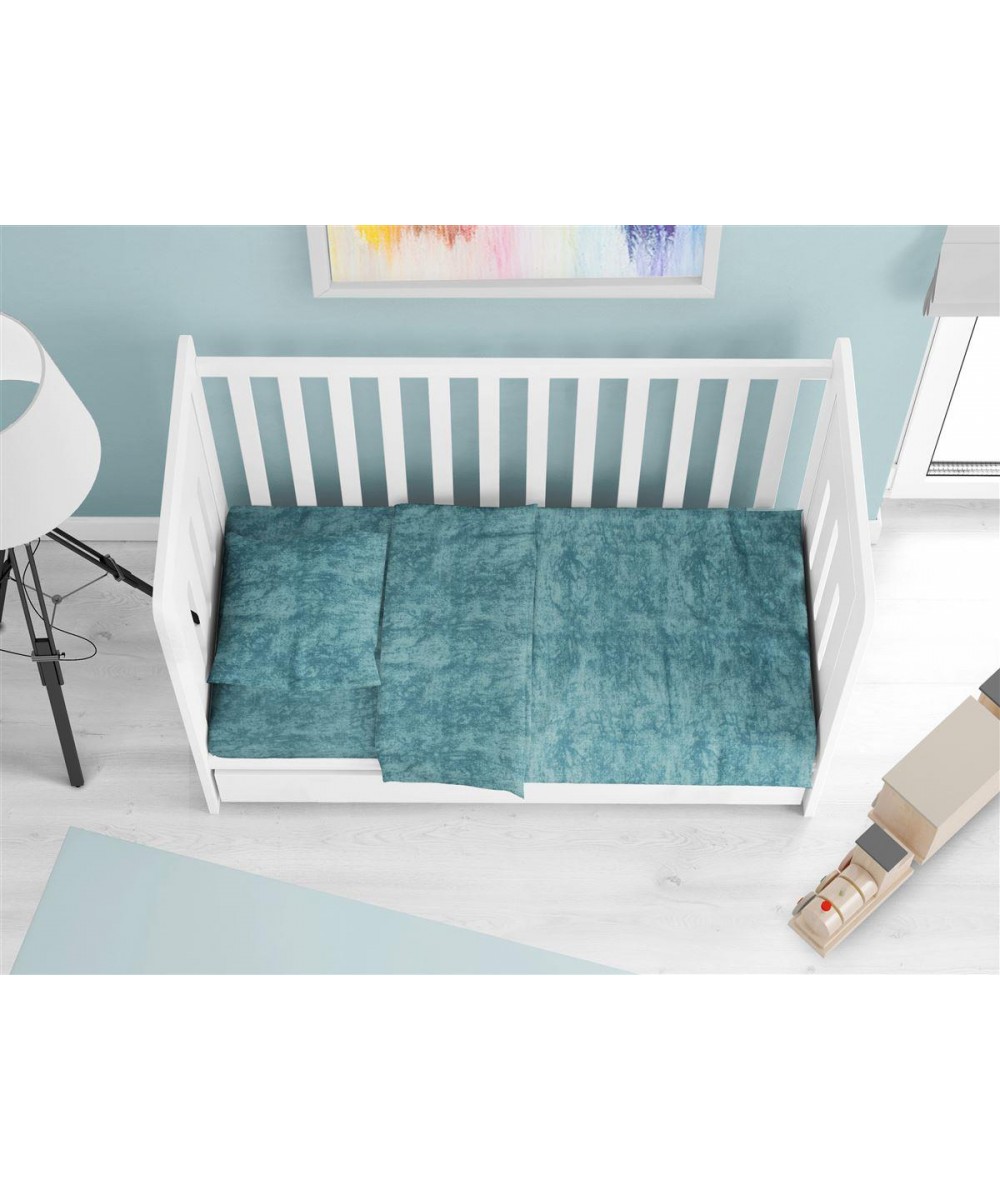 ΣΕΝΤΟΝΙΑ Σετ 3 τεμ bebe Premium Shadow 616 120X160 Petrol 100%  Cotton