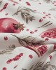 PRINTED TABLECLOTH 140X180 Pomegranate 458 White Cott/Pol 70/30