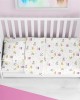 ΚΑΤΩΣΕΝΤΟΝΟ ΜΕ ΛΑΣΤΙΧΟ bebe Sweet Dreams 553 0,70X1,40X0,15 White-Pink 100%  Cotton