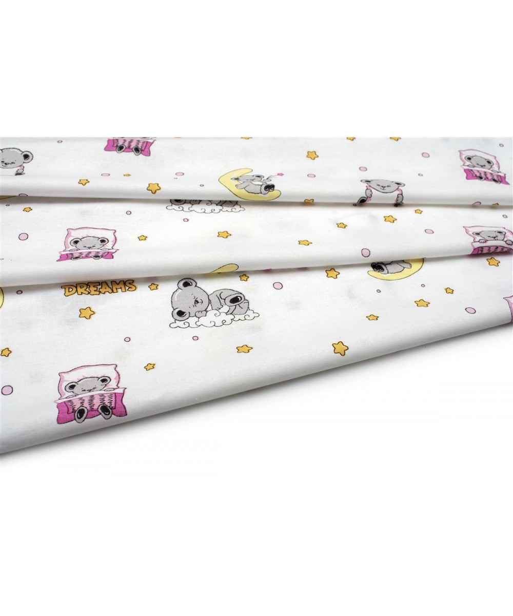 ΣΕΝΤΟΝΙΑ ΕΜΠΡΙΜΕ ΣΕΤ 3 τεμ bebe Sweet Dreams 553 120X160 White-Pink 100%  Cotton