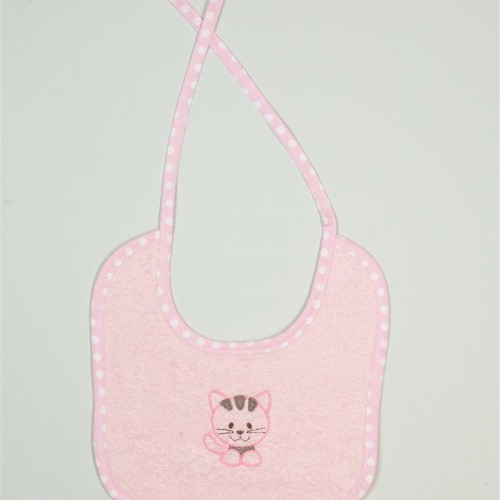 ΣΑΛΙΑΡΑ Με Κέντημα bebe Kitty 136 25X25 Ροζ 100%  Cotton