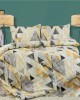 PRINTED SHEETS SET 3 pcs Geometrical 333 220X240 Beige 100% Cotton Flannel