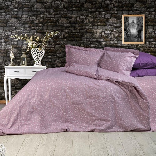 DUVET COVER EMPRIME Myrtle 349 160X240 Lilac 100% Cotton Flannel