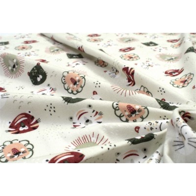 ΚΑΤΩΣΕΝΤΟΝΟ ΜΕ ΛΑΣΤΙΧΟ bebe Big Cats 27 0,70X1,40X0,15 Light Olive 100%  Cotton Flannel