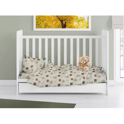 ΠΑΠΛΩΜΑΤΟΘΗΚΗ ΕΜΠΡΙΜΕ bebe Big Cats 27 120X160 Light Olive 100%  Cotton Flannel