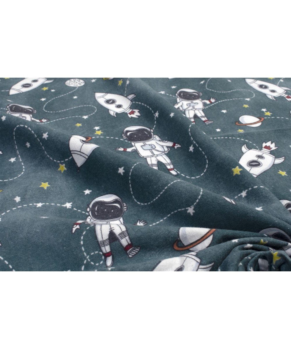 ΚΑΤΩΣΕΝΤΟΝΟ ΜΕ ΛΑΣΤΙΧΟ bebe Galaxy Travel 91 0,70X1,40X0,15 Petrol 100%  Cotton Flannel