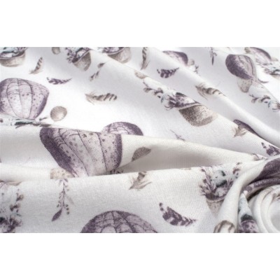 ΚΑΤΩΣΕΝΤΟΝΟ ΜΕ ΛΑΣΤΙΧΟ bebe Hot Air Balloon 78 0,70X1,40X0,15 Lilac 100%  Cotton Flannel