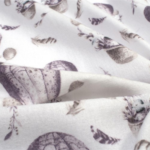 ΚΑΤΩΣΕΝΤΟΝΟ ΜΕ ΛΑΣΤΙΧΟ bebe Hot Air Balloon 78 0,70X1,40X0,15 Lilac 100%  Cotton Flannel