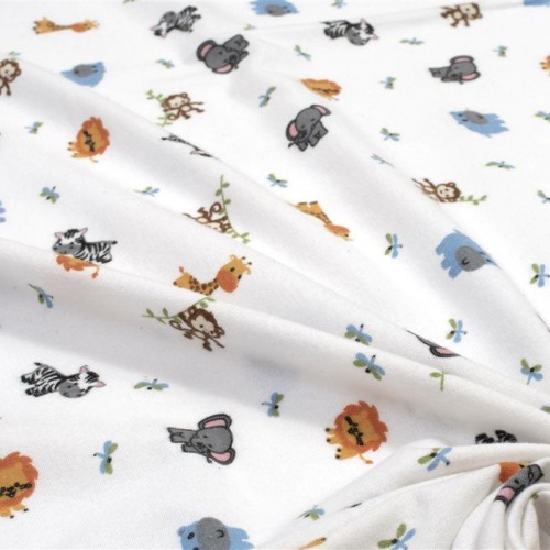 ΚΑΤΩΣΕΝΤΟΝΟ ΜΕ ΛΑΣΤΙΧΟ bebe Zoo 29 0,70X1,40X0,15 White 100%  Cotton Flannel